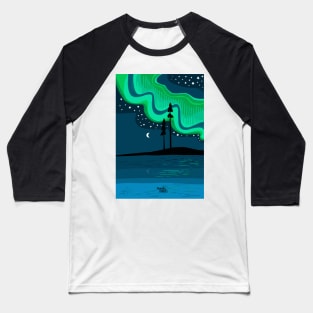 Polarnight with Northern lights Baseball T-Shirt